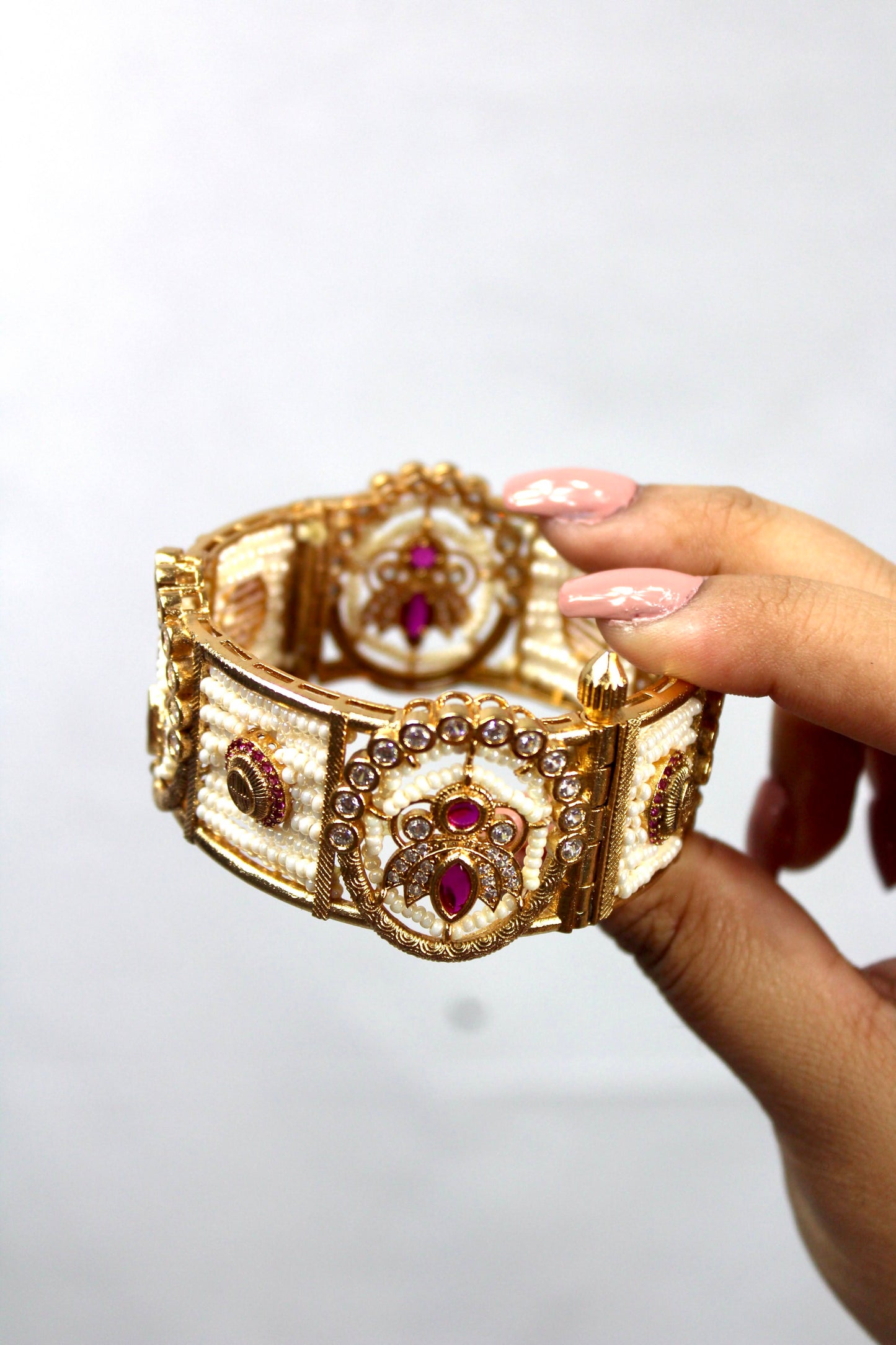 Gold Beaded Bangle