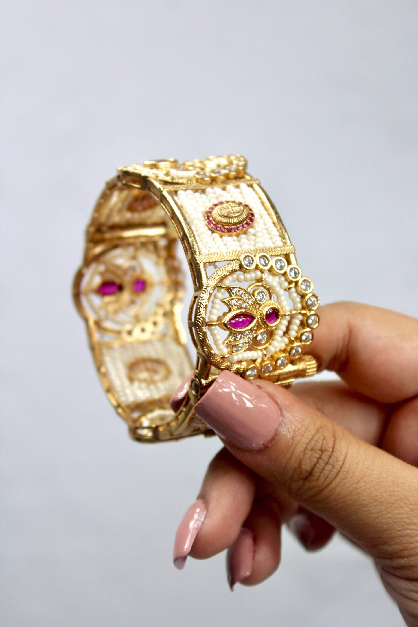 Gold Beaded Bangle