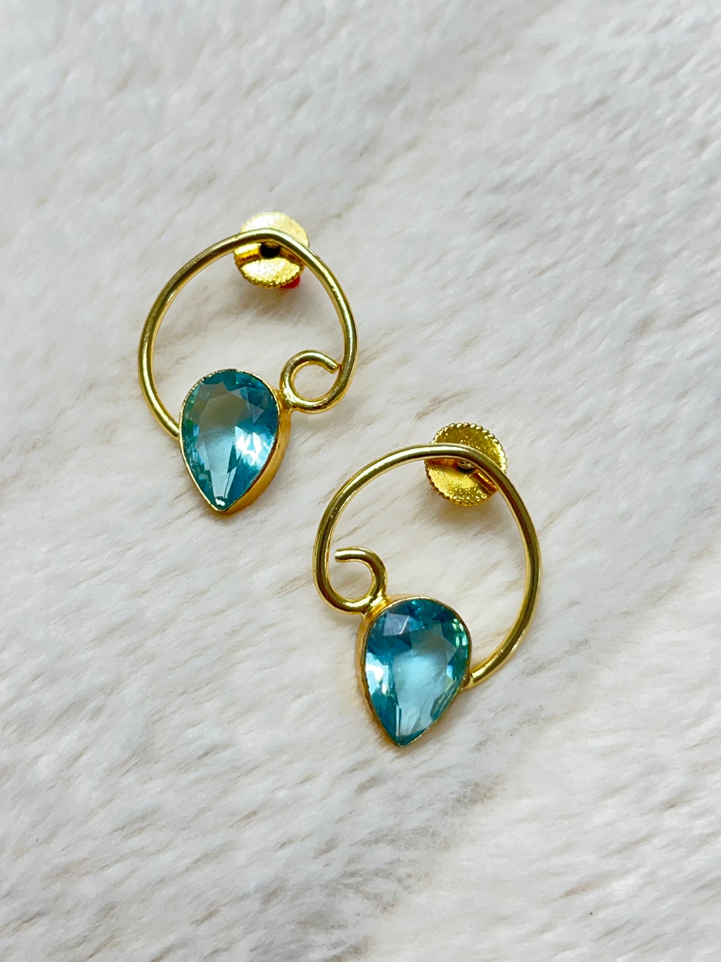 Small pear earrings