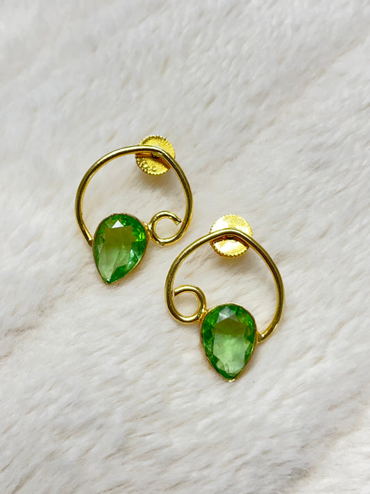 Small pear earrings